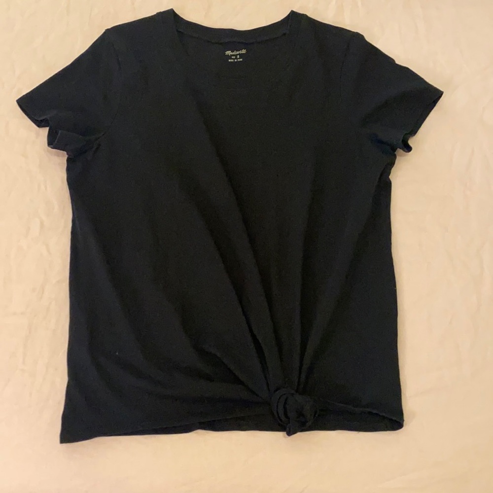 Black Madewell tie-knot t shirt